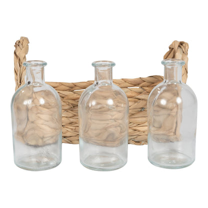 Set of 3 Vases With Grass Tray-1