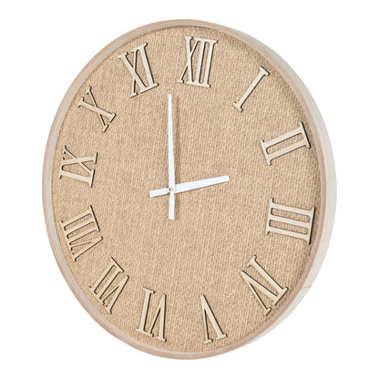 Serenity Hessian Woven Wall Clock 50cm-1