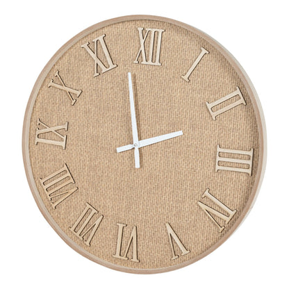 Serenity Hessian Woven Wall Clock 50cm-0