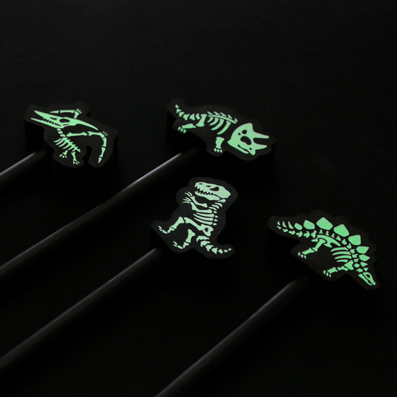 Fun Dinosaur Pencil and Glow in the Dark Eraser Set STA104-0