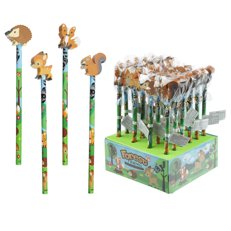 Novelty Kids Woodland Friends Eraser and Pencil STA23-0