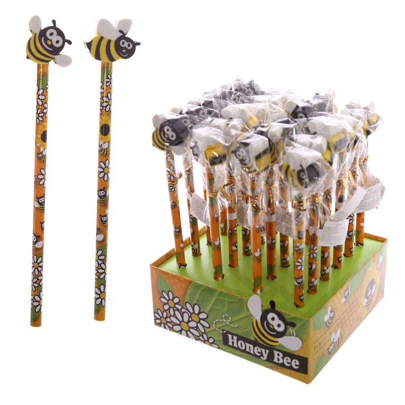 Novelty Kids Bee Design Pencil and Eraser STA37-0