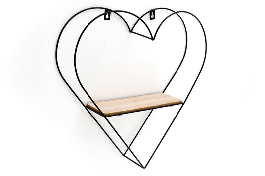 Heart Shaped Wire Wall Shelf-0