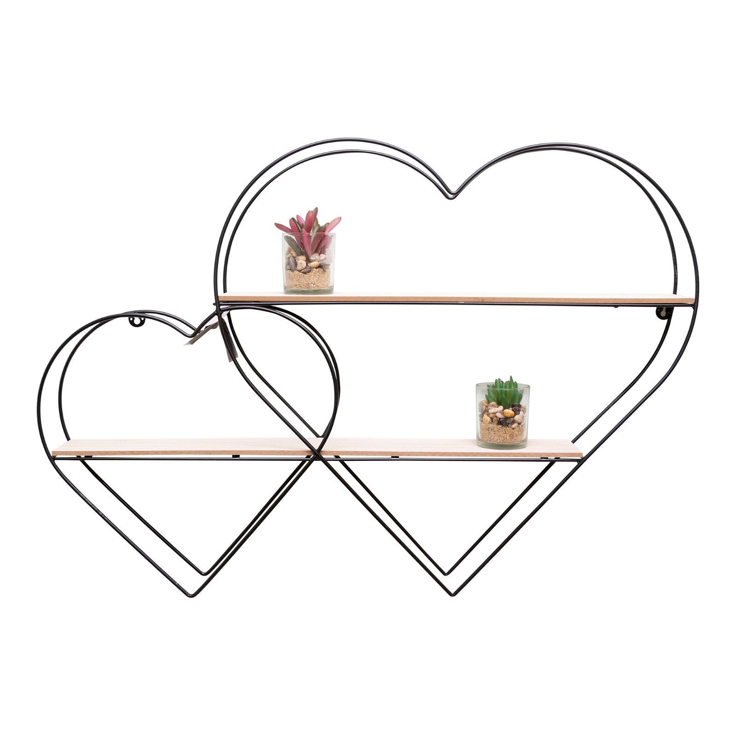 Double Heart Wall Shelf 83cm-1