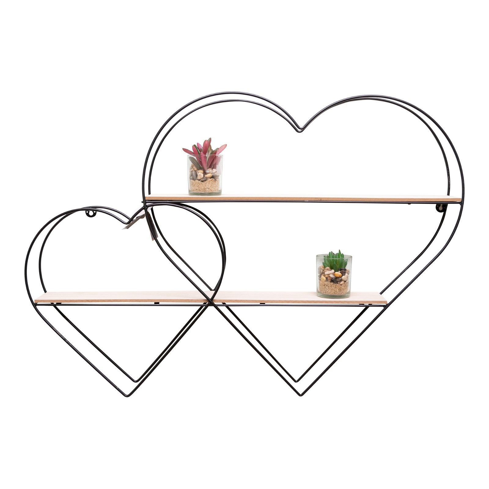 Double Heart Wall Shelf 83cm-1