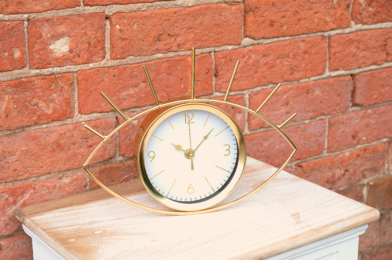 Golden Colour Eye Clock 30cm-3