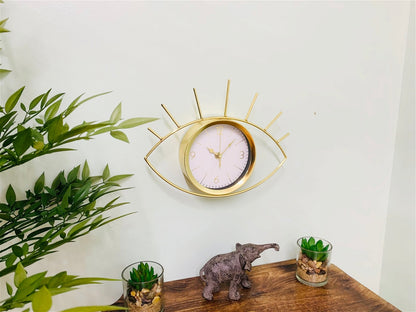 Golden Colour Eye Clock 30cm-1