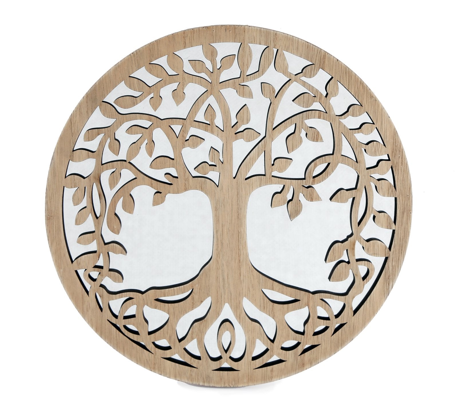 Round Cut Out Tree Of Life Mirror 35cm-0