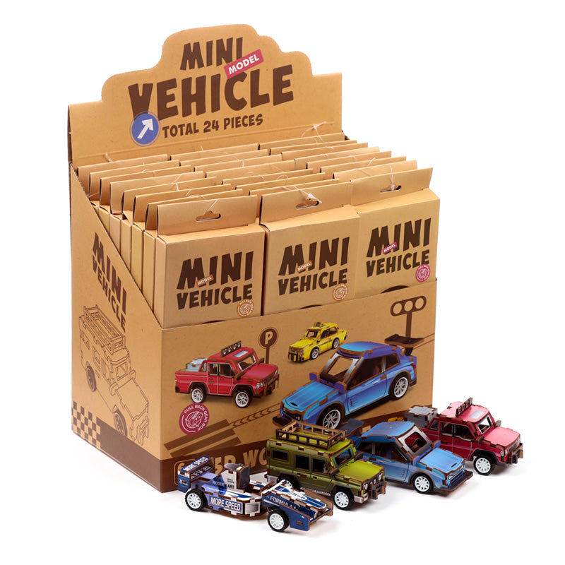 24pc 3D Kids Wooden Jigsaw Puzzle - Motor Vehicles TY950-0