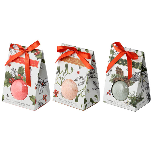 Handmade Bath Bomb in Gift Box - Christmas Winter Botanicals XBATH69-0