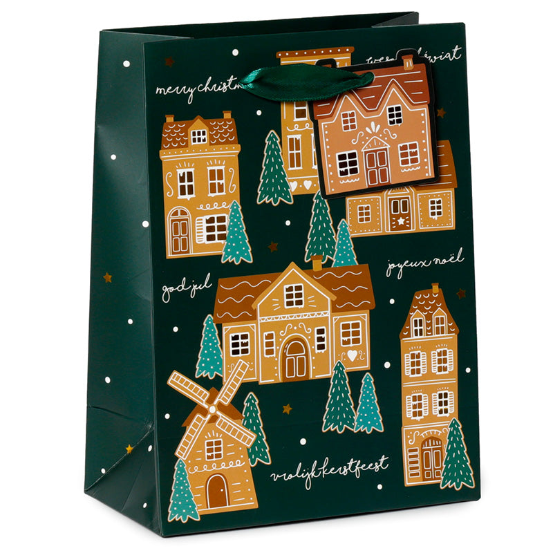 Christmas Gift Bag (Medium) - Gingerbread Lane XGBAG102B-0