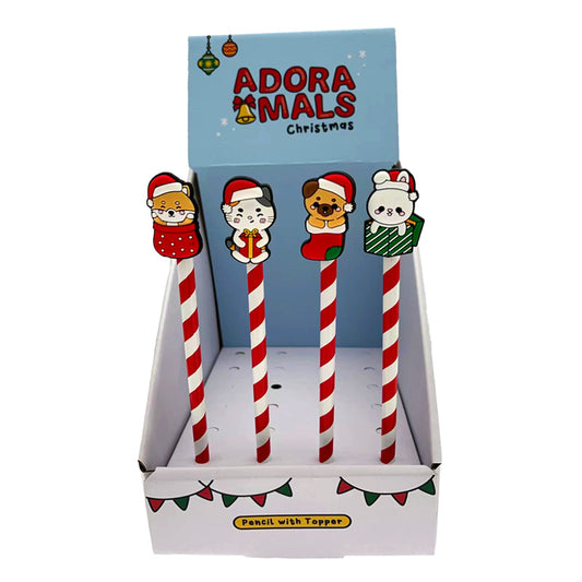 Pencil with PVC Topper - Christmas Adoramals XSTA368-0