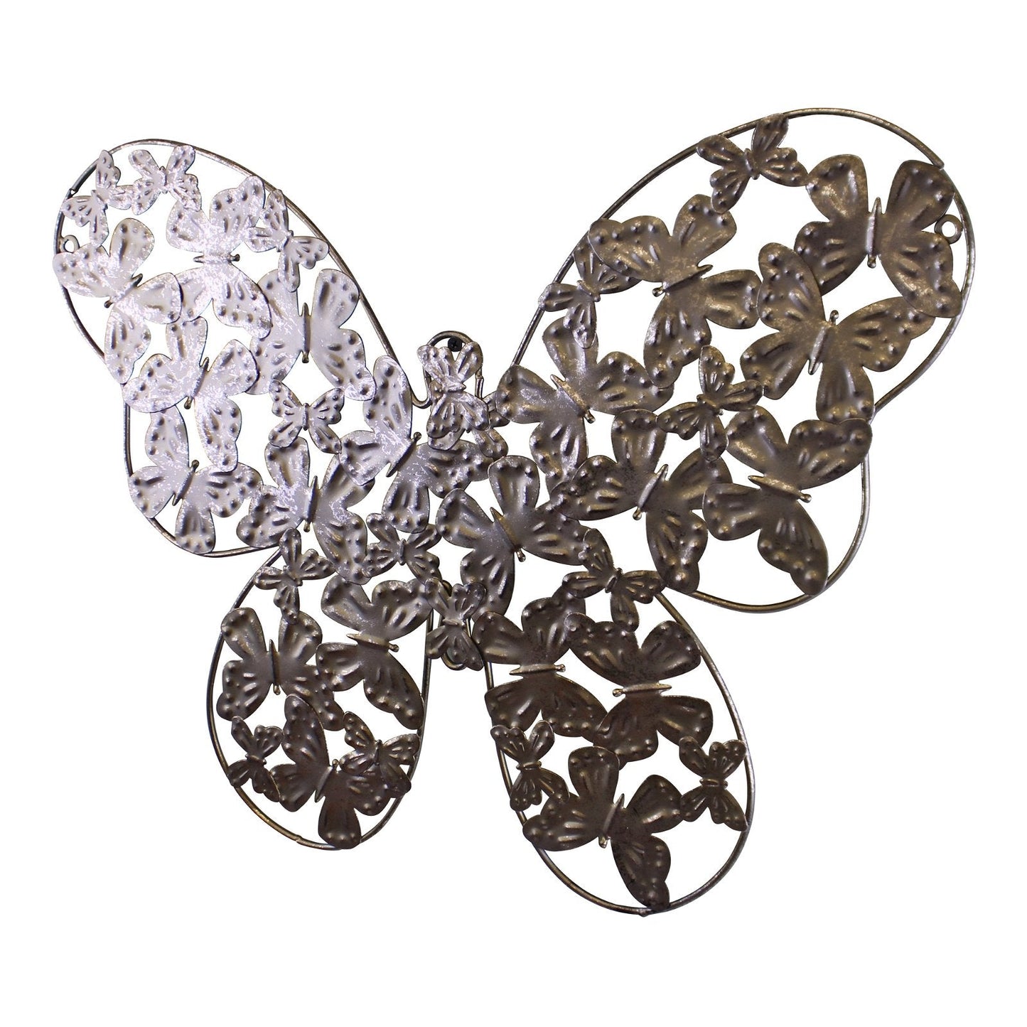 Large Silver Metal Butterfly Design Wall Decor-1