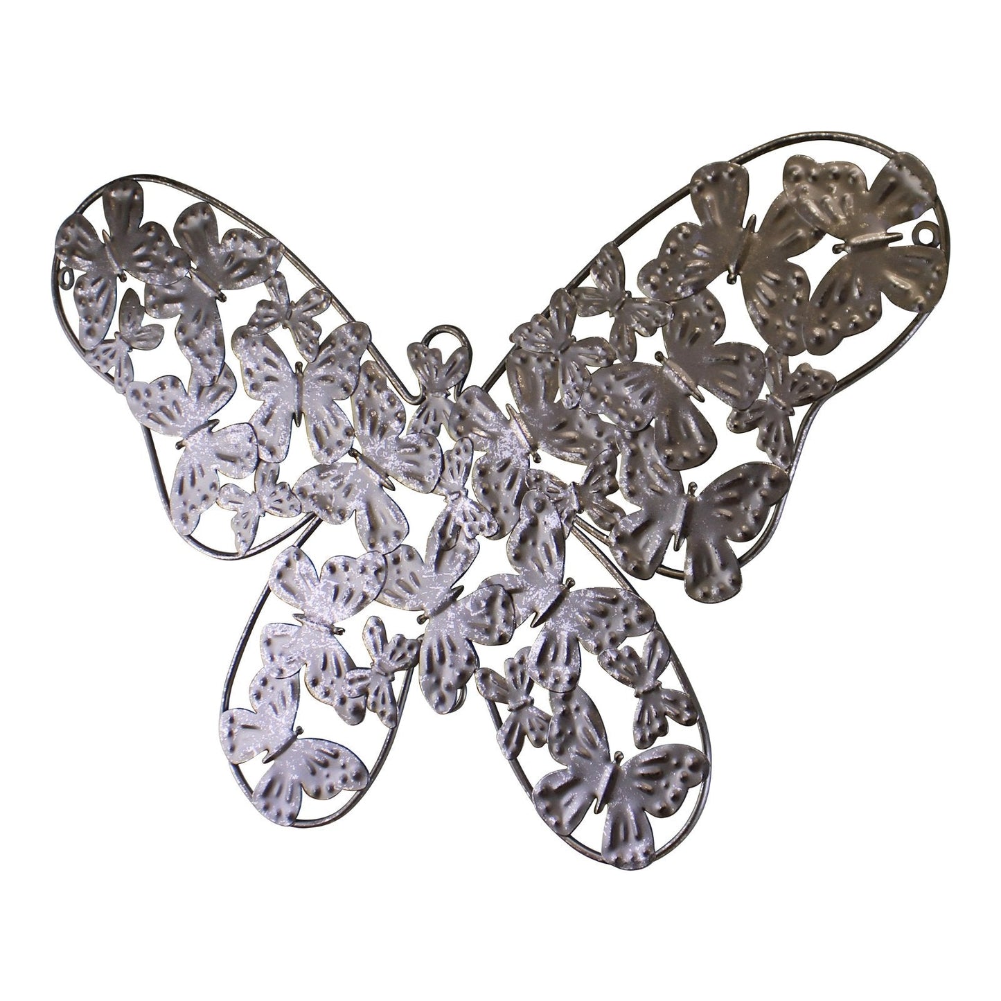 Small Silver Metal Butterfly Design Wall Decor-1