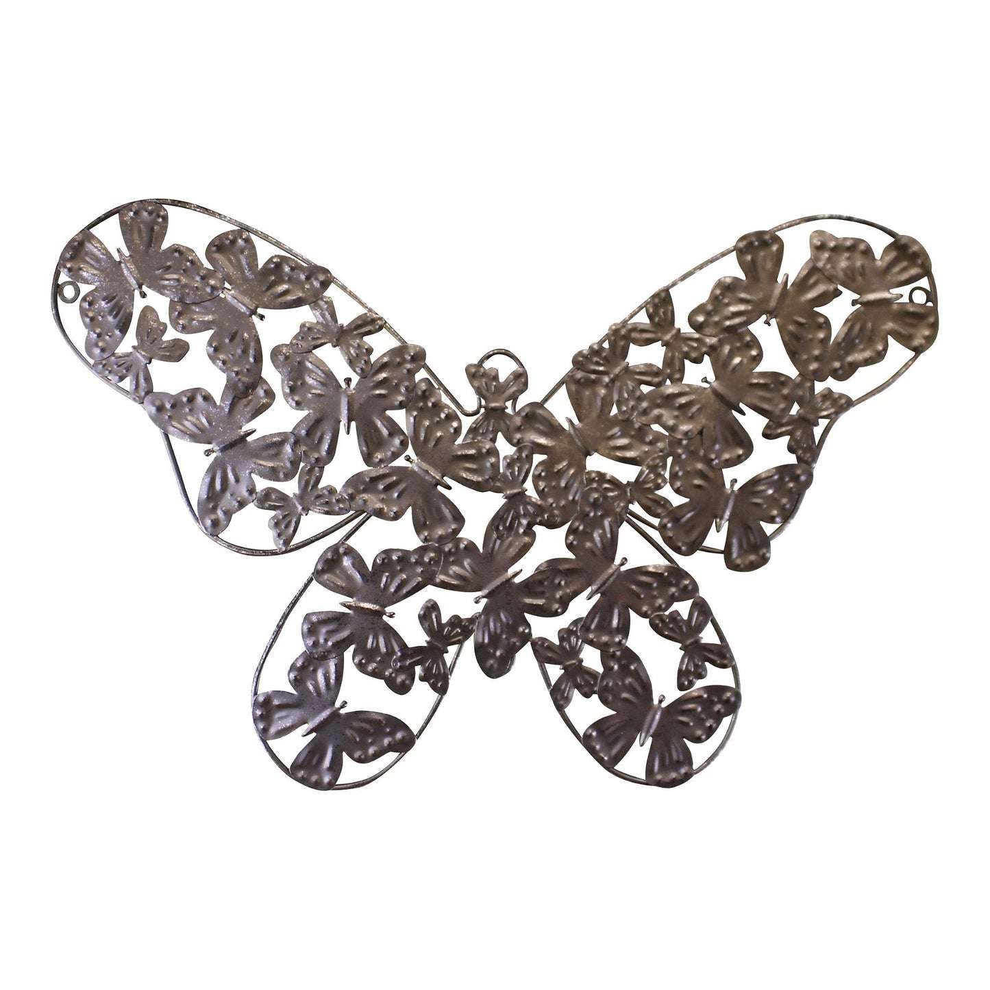 Small Silver Metal Butterfly Design Wall Decor-0