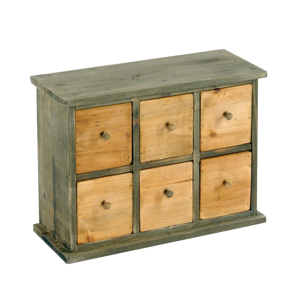 Six Drawer Storage Cabinet 32 x 13 x 24cm-0