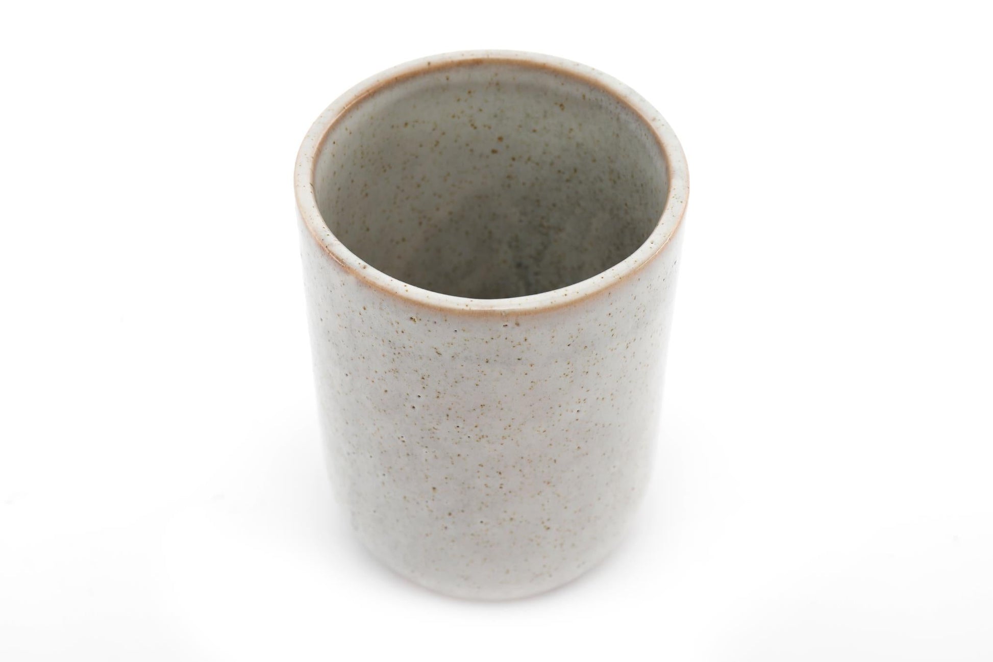 Taupe Ceramic Toothbrush Holder-0