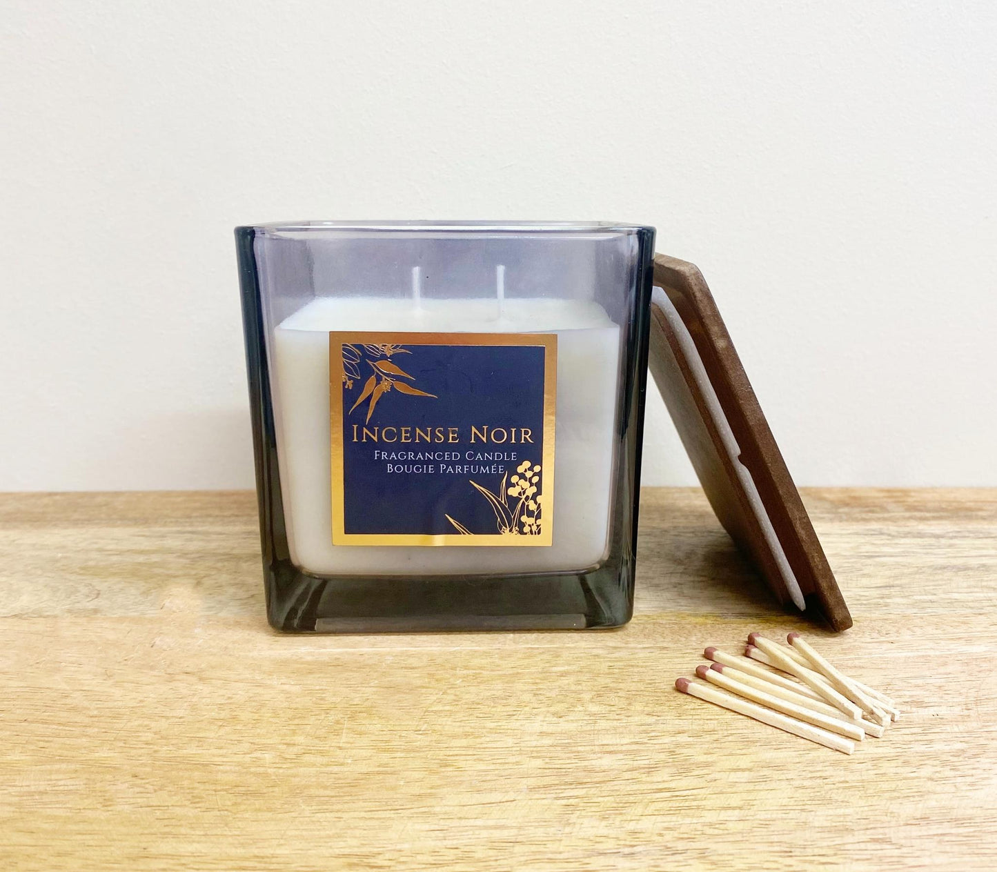 Incense Noir Scented Candle With Wooden Lid-2