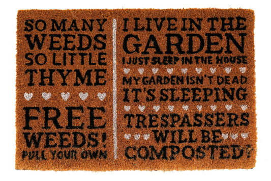 Free Weeds Potting Shed Doormat-0