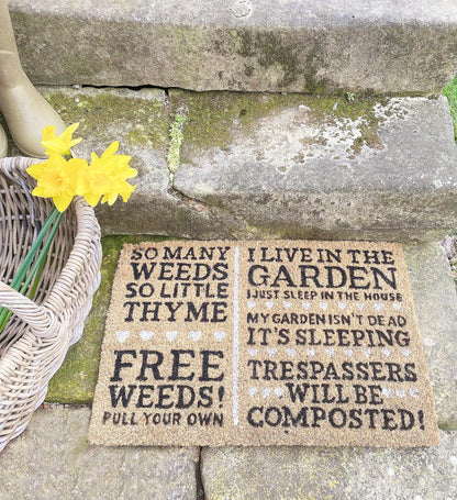 Free Weeds Potting Shed Doormat-2