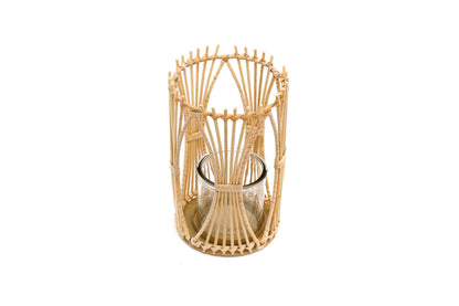 Rattan Candle Holder Small-4