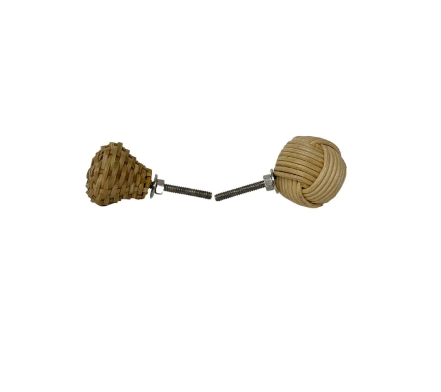 Rattan and Rope Ball Design Drawer Knobs-3