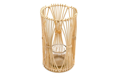 Rattan Candle Holder Large-0