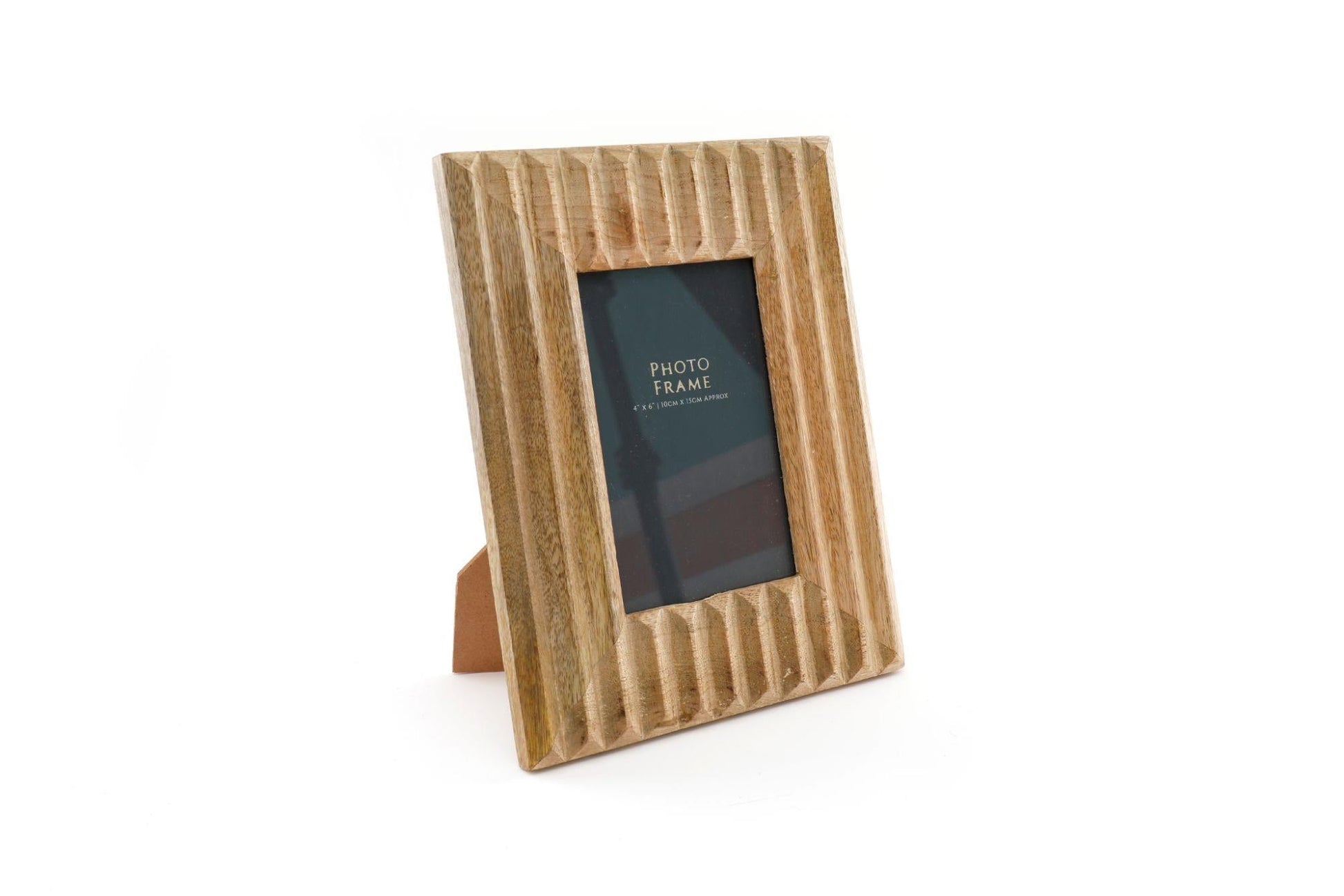 Ribbed Wooden Photo Frame-0