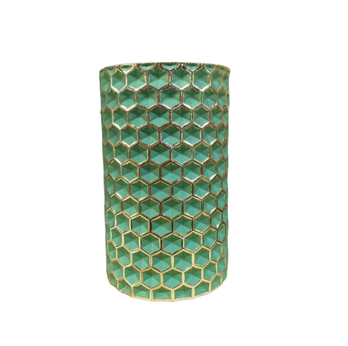 Honeycomb Vase Green-0