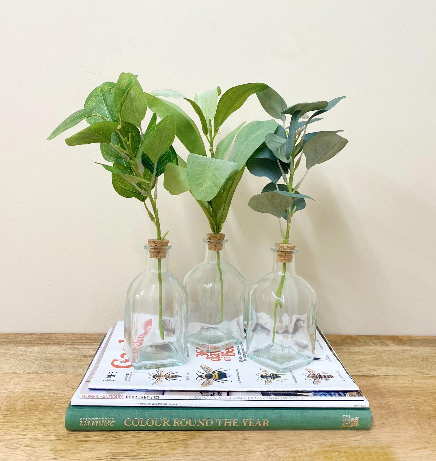 Set of Three Artificial Leaf In Vase-1