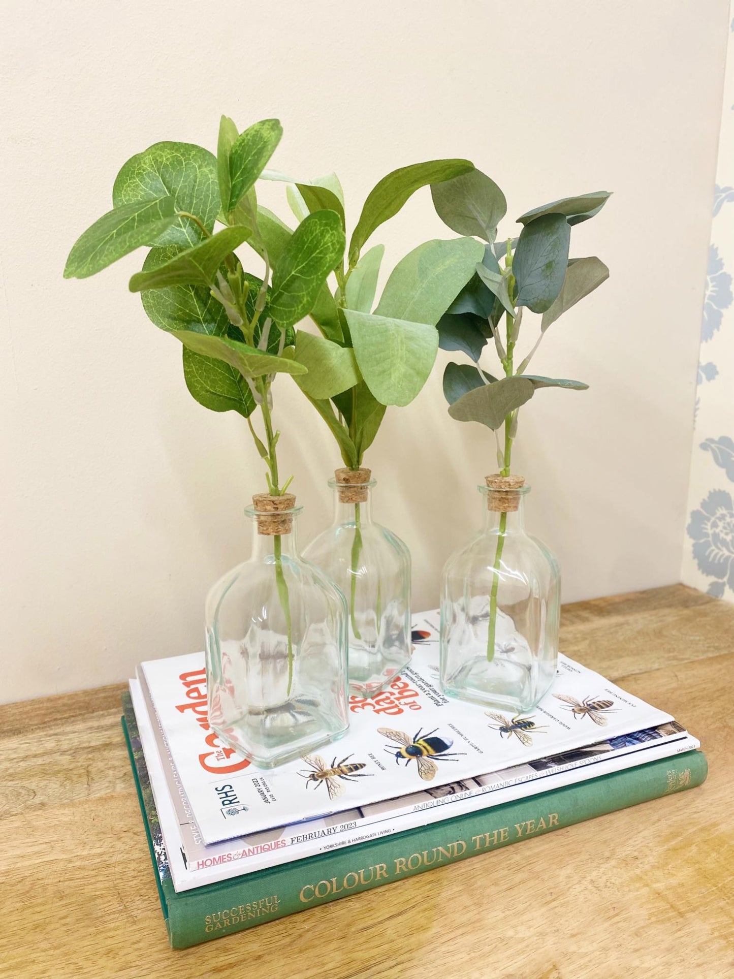 Set of Three Artificial Leaf In Vase-2