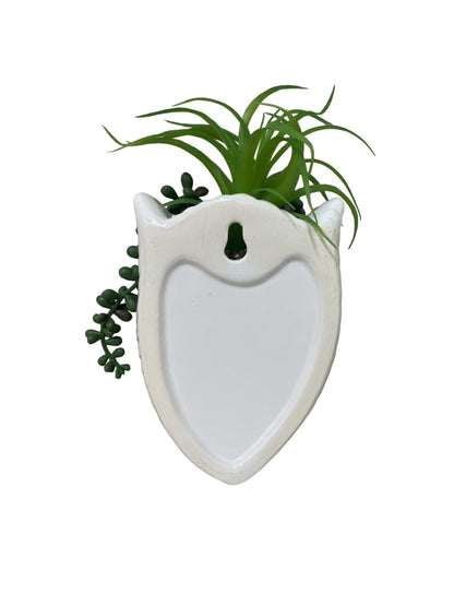 Faux Succulents in Wall Planter-4