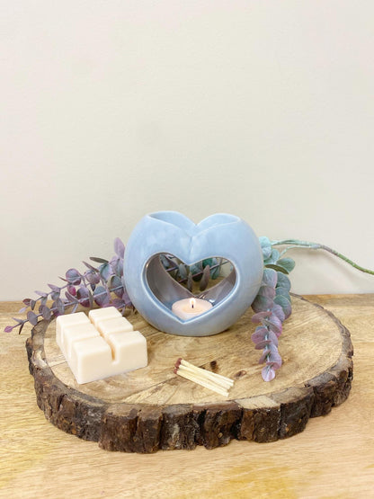 Grey Heart Oil or Wax Warmer-1