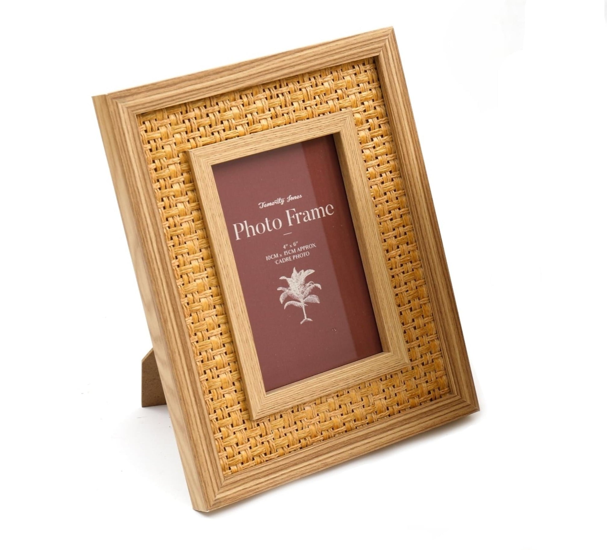 Rattan Effect 4" x 6" Photo Frame-0