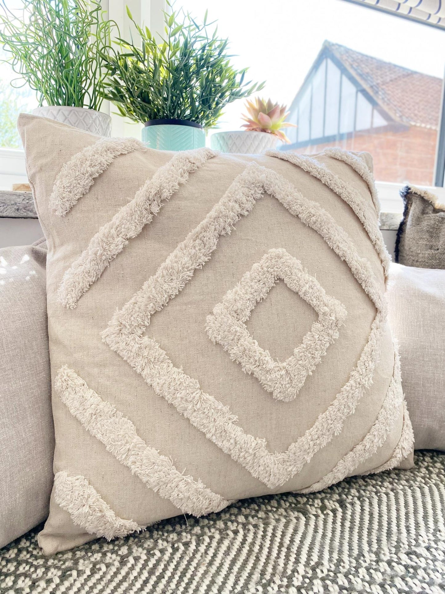 Square Tufted Scatter Cushion-1