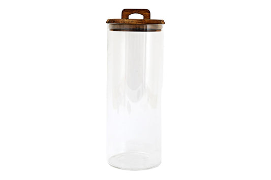 Glass Storage Jar with Acacia Lid 1.7L-0