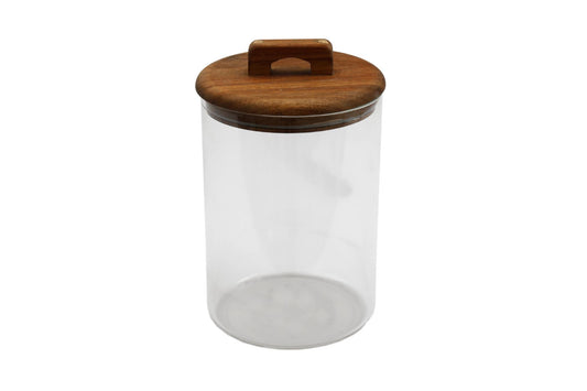 Glass Storage Jar with Acacia Lid 1.6L-0