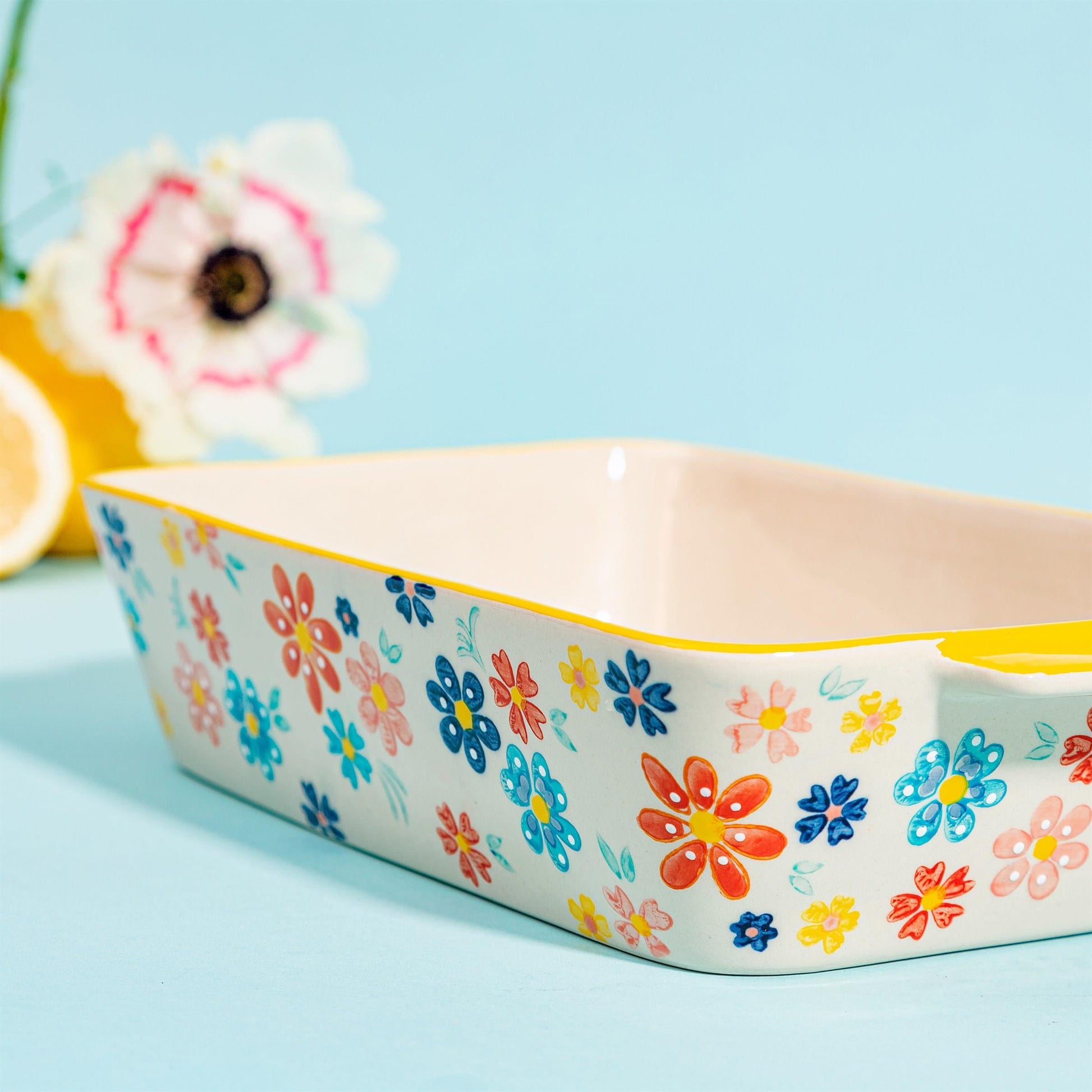 Folk Floral Serving Dish-3