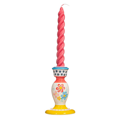 Folk Floral Candlestick Holder-1