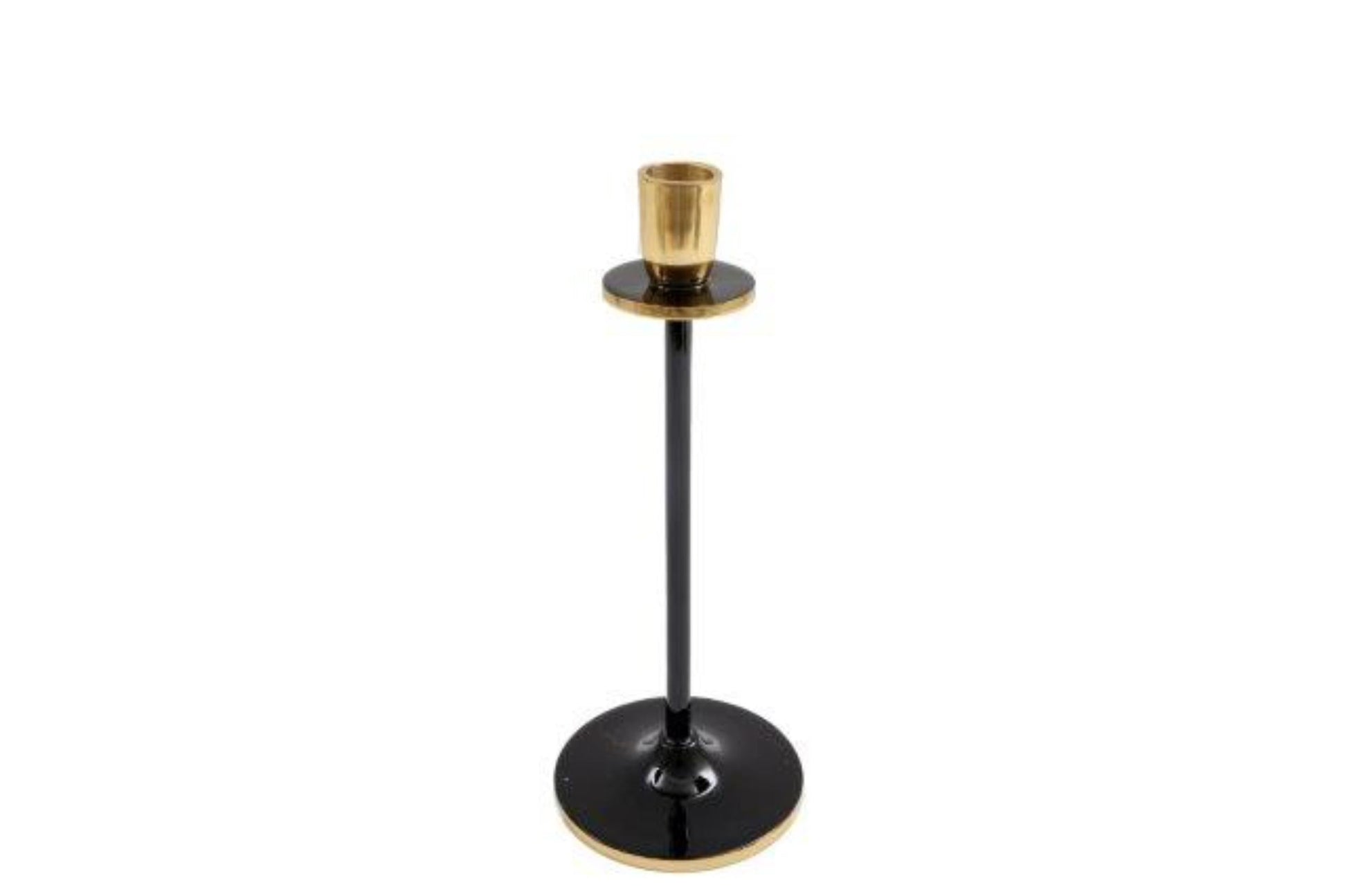 Medium Black and Gold Candlestick-0