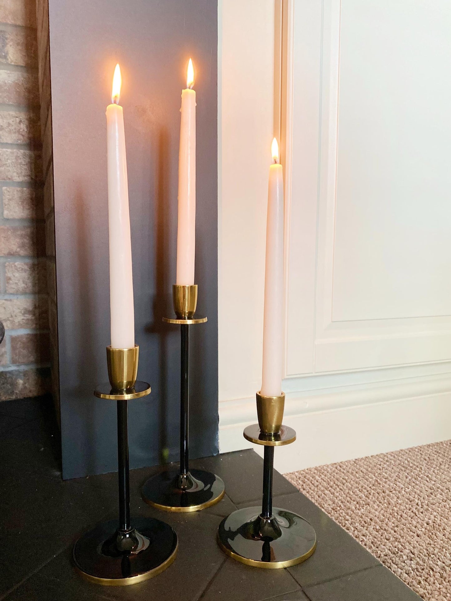 Medium Black and Gold Candlestick-4