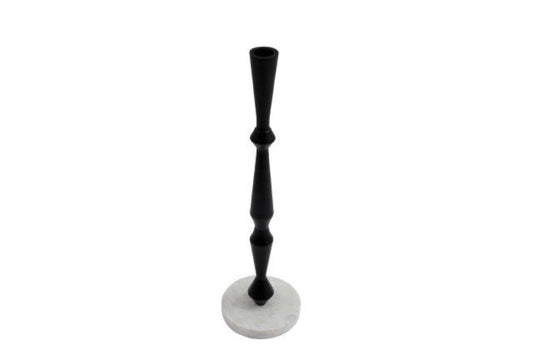 Black and Marble Effect Candlestick-0