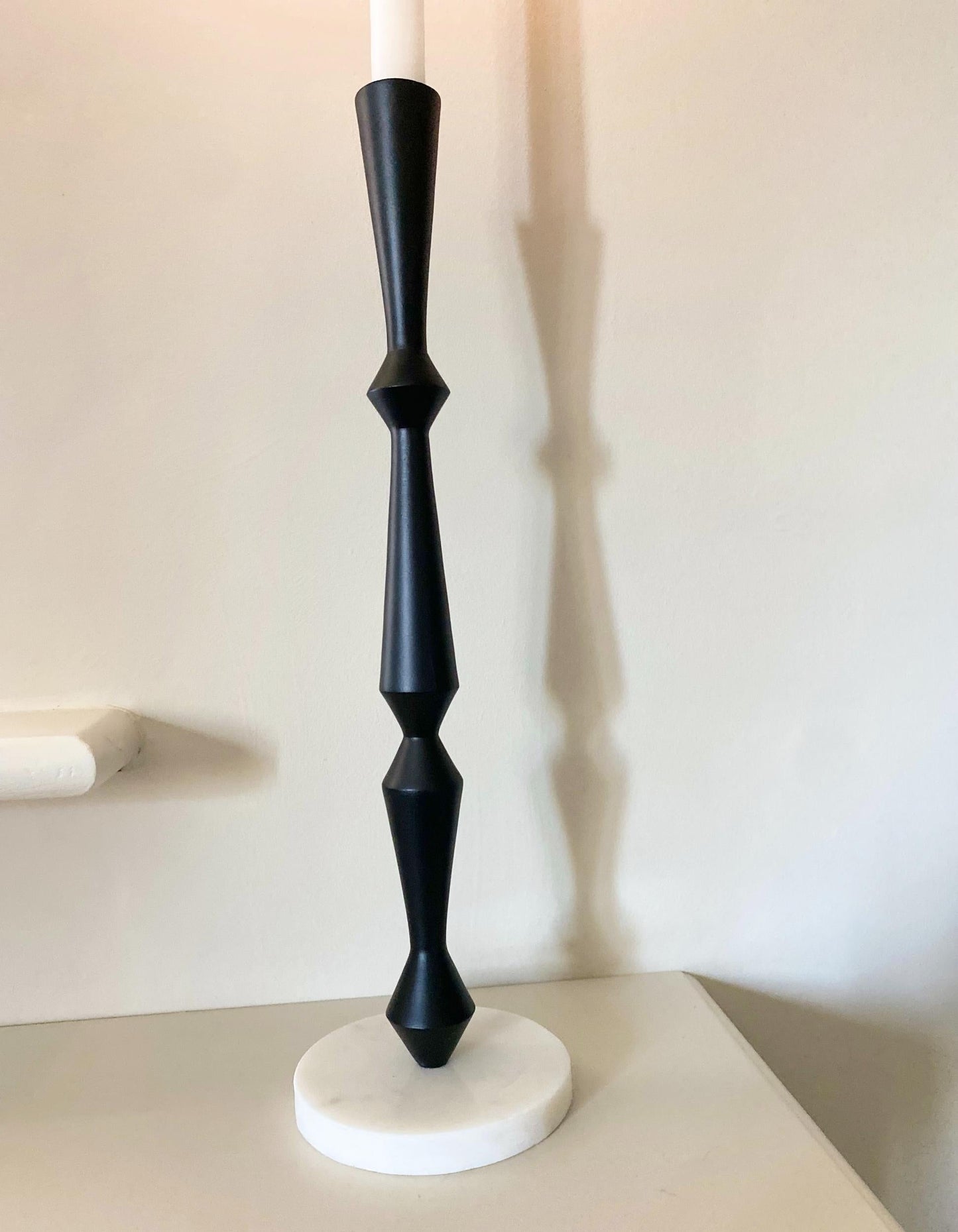 Black and Marble Effect Candlestick-2