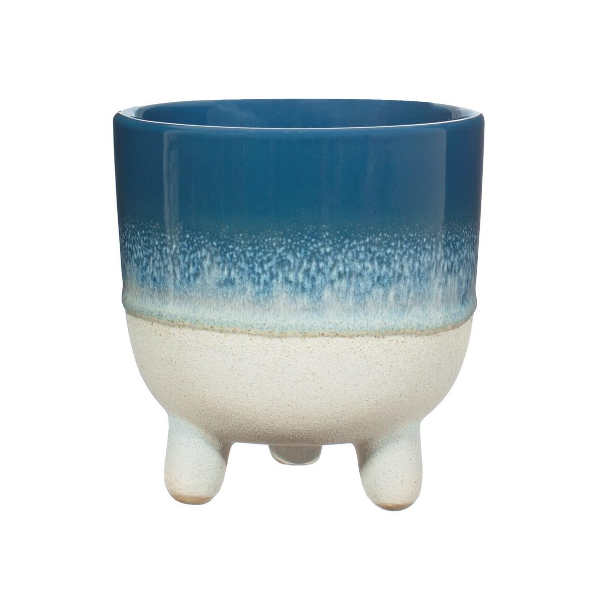 Mojave Glaze Blue Large Planter-0