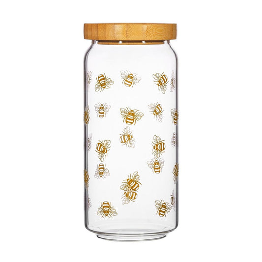 Vintage Bee Glass Storage Jar Large-0