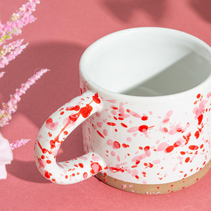 Pink and Red Splatterware Mug-2