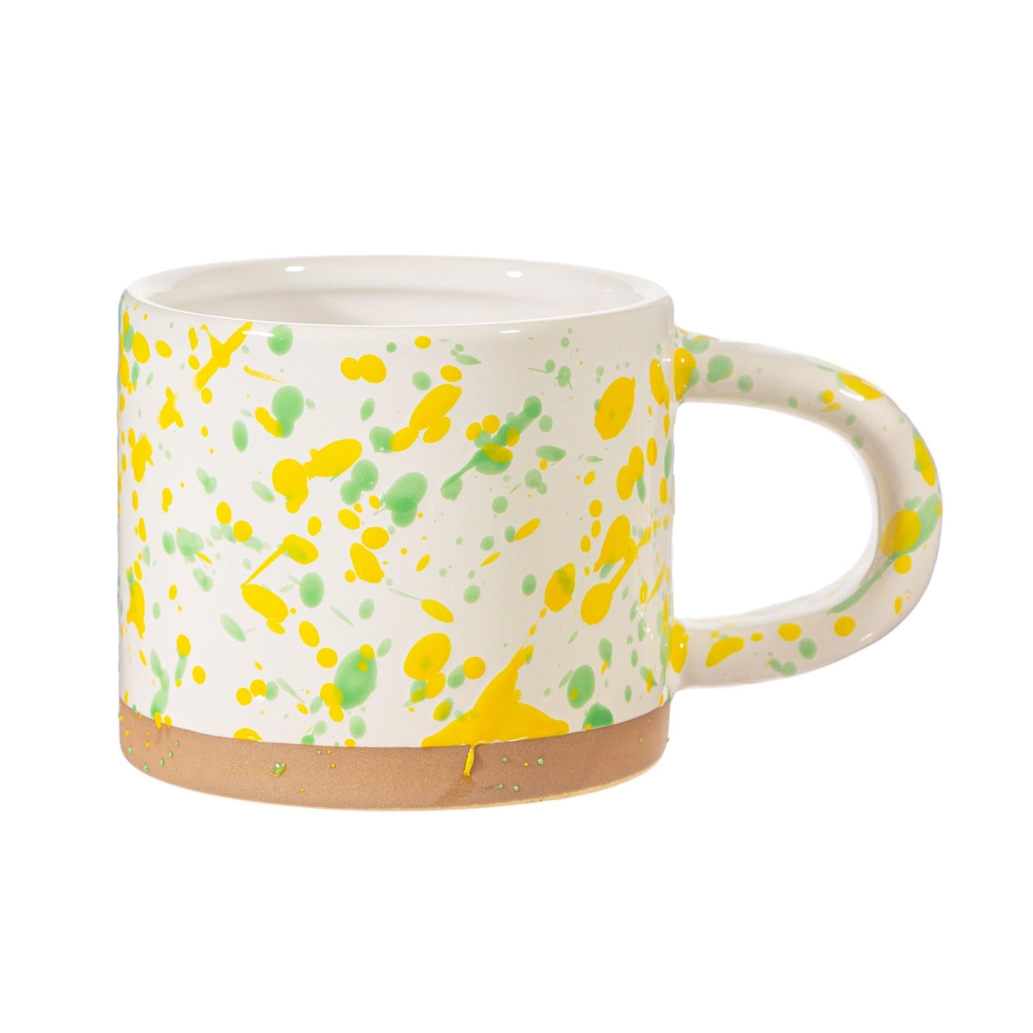 Yellow and Green Splatterware Mug-1