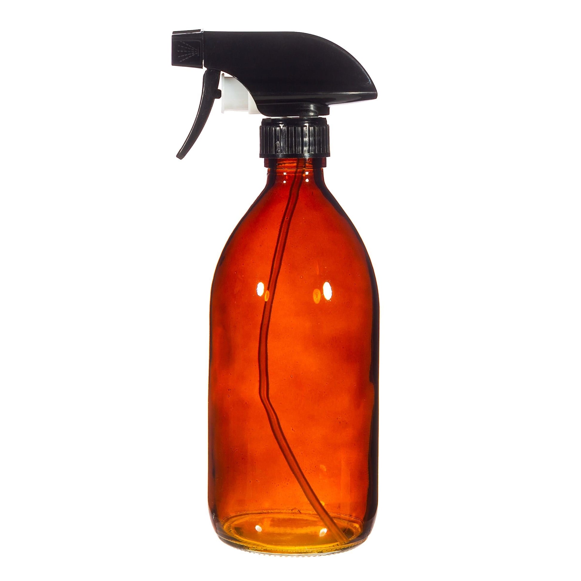 Amber Glass Refillable Bottle with Spray-0