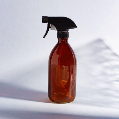 Amber Glass Refillable Bottle with Spray-1