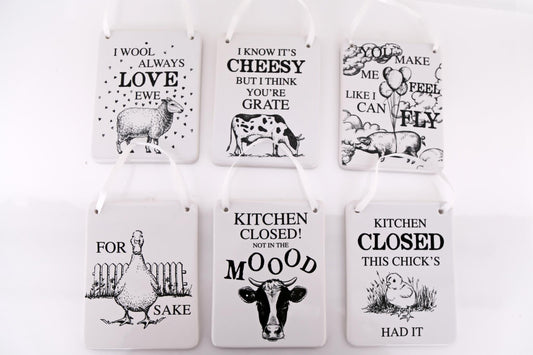 Animal Pun Ceramic Wall Plaques-0